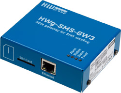GSM gateway for text messages (SMS) HWg-SMS-GW3 HW group