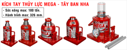 KÍCH TAY THỦY LỰC MEGA Larzep