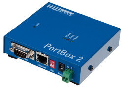 Full RS-232/RS485 serial port to Ethernet PortBox2 HW group